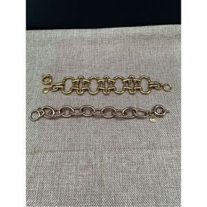 Gold-tone Bracelet Lot of 2 Chain Bracelets both J Crew